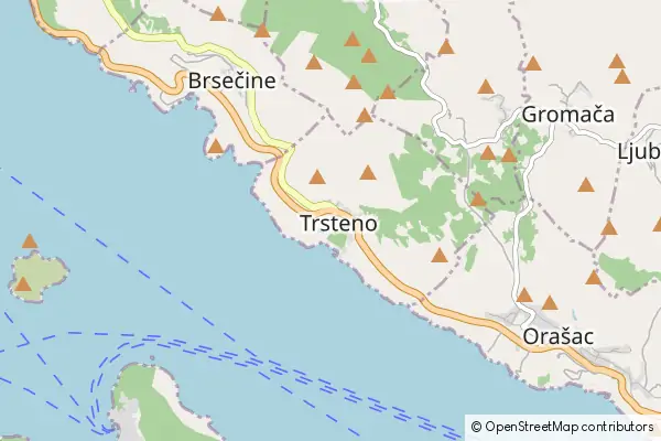 Mapa Trsteno