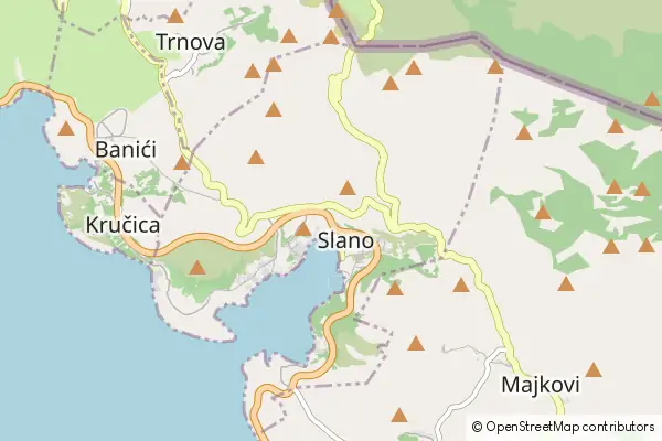 Mapa Slano