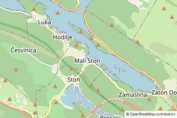 Mapa Mali Ston