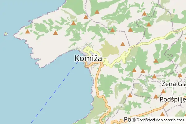 Mapa Komiža