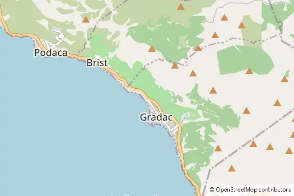 Mapa Gradac