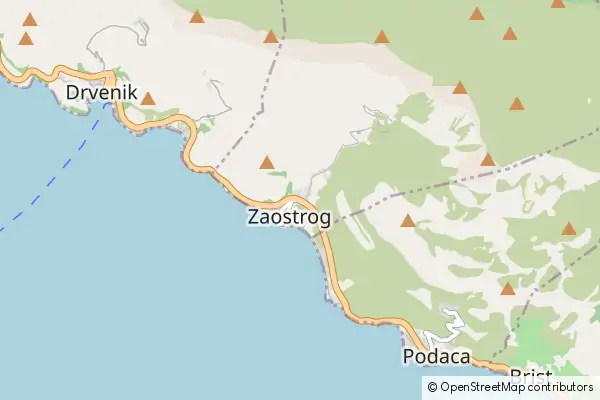 Mapa Zaostrog