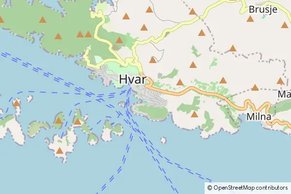 Mapa Hvar