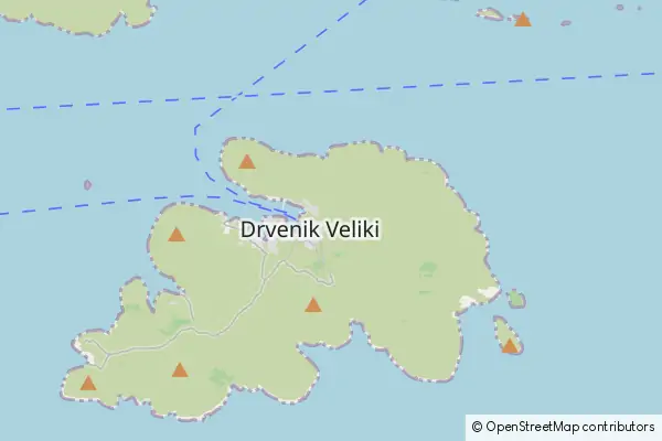 Mapa Veliki Drvenik