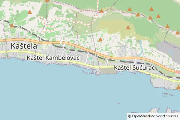 Mapa Kaštel Gomilica