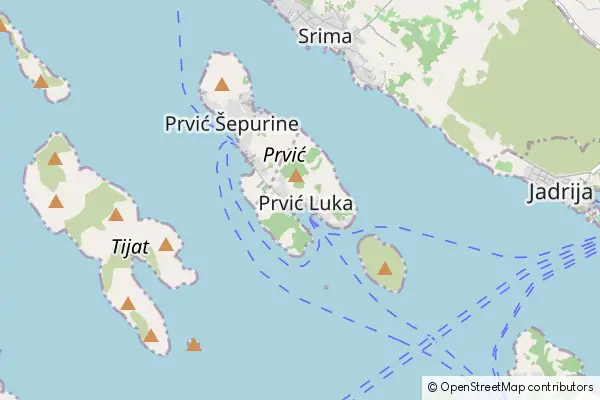 Mapa Prvić Luka