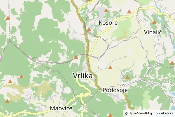 Mapa Vrlika