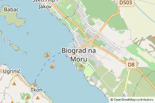 Mapa Biograd na Moru