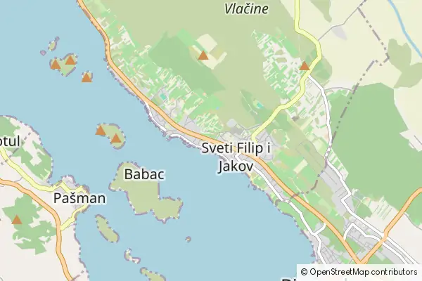 Mapa Sveti Filip i Jakov