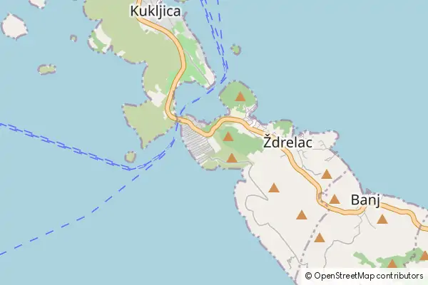 Mapa Ždrelac