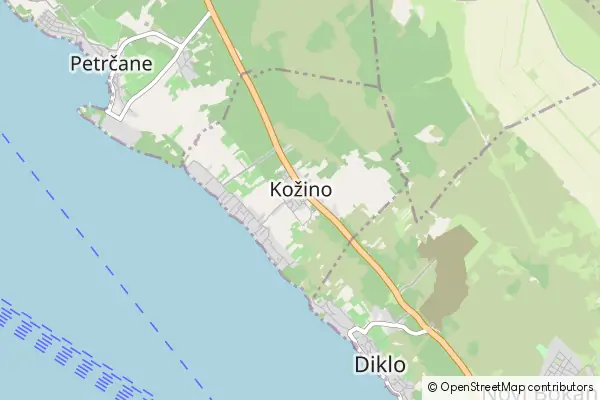 Mapa Kožino