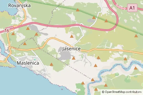 Mapa Jasenice