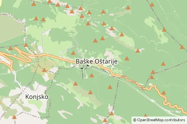 Mapa Baške Oštarije