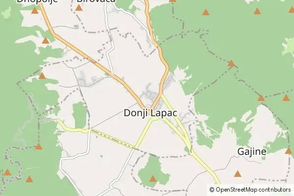 Mapa Donji Lapac