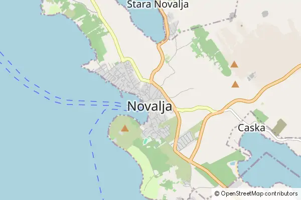 Mapa Novalja