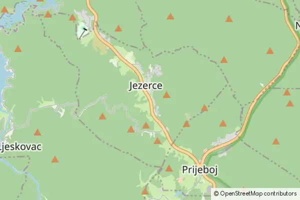 Mapa Jezerce