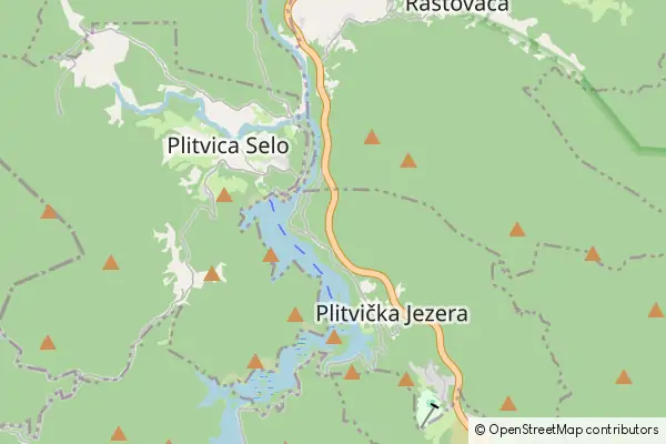 Mapa Park Narodowy Plitvice Lakes