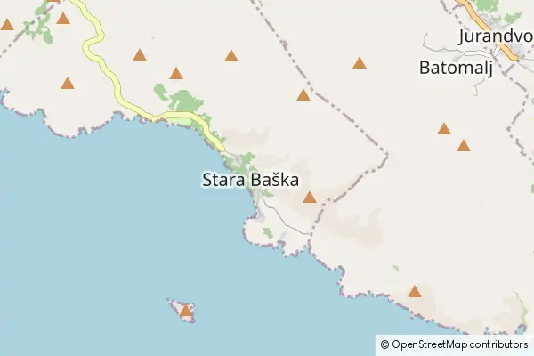 Mapa Stara Baška