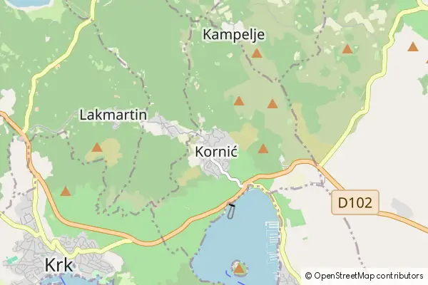 Mapa Kornić