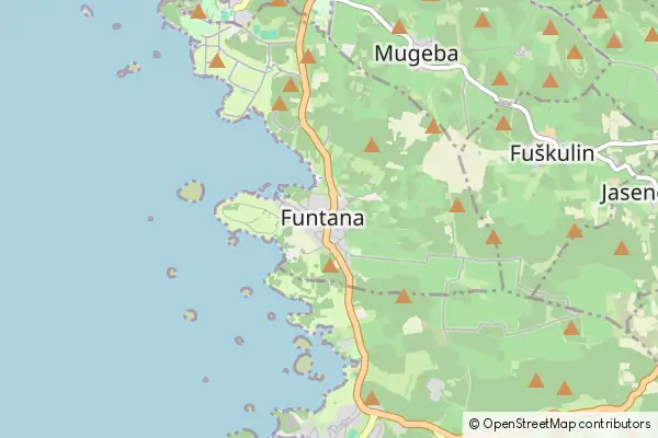 Mapa Funtana