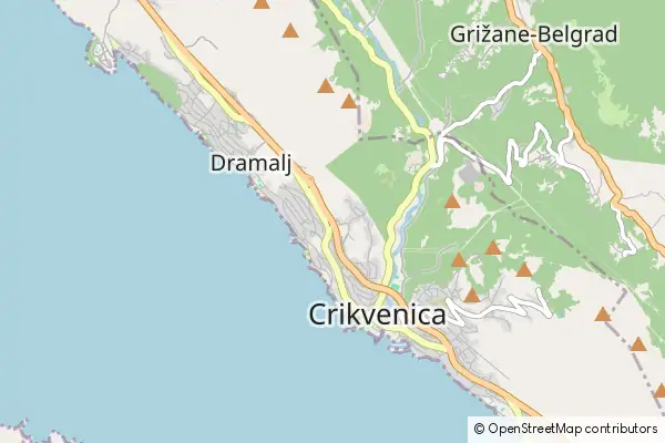 Mapa Crikvenica