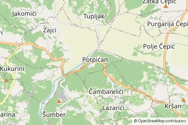 Mapa Potpićan