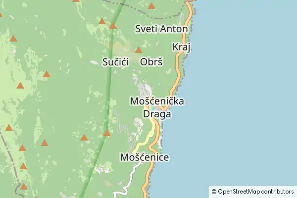 Mapa Mošćenička Draga