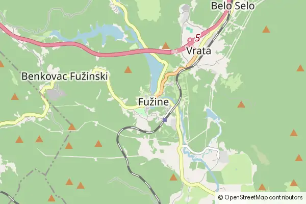 Mapa Fužine