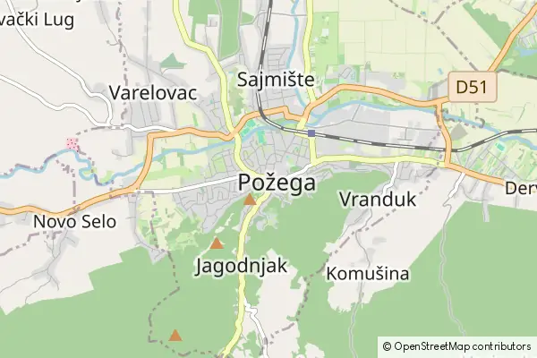 Mapa Požega