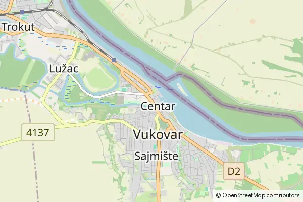 Mapa Vukovar