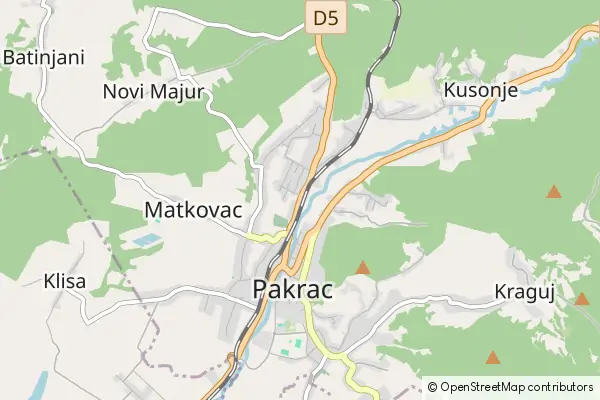 Mapa Pakrac