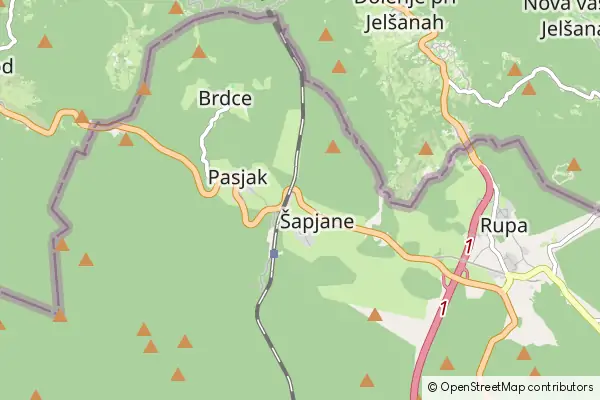 Mapa Šapjane