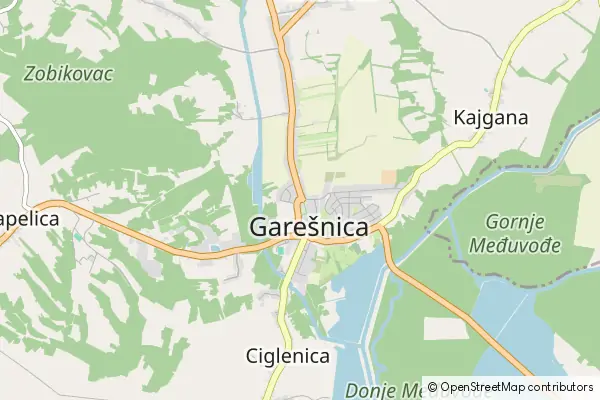 Mapa Garešnica