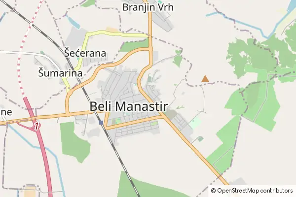 Mapa Beli Manastir