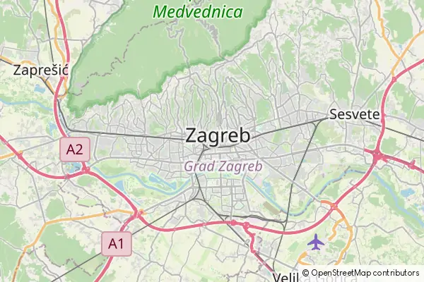 Mapa Zagrzeb