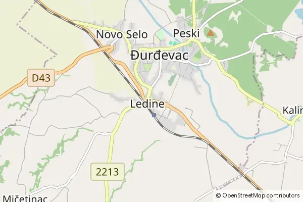 Mapa Durdevac