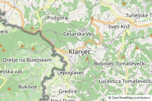 Mapa Klanjec