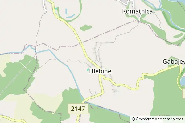 Mapa Hlebine