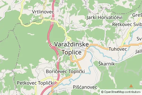 Mapa Varaždinske Toplice