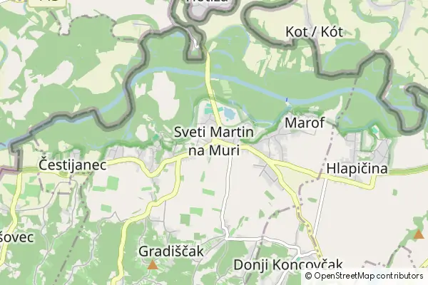Mapa Sveti Martin na Muri
