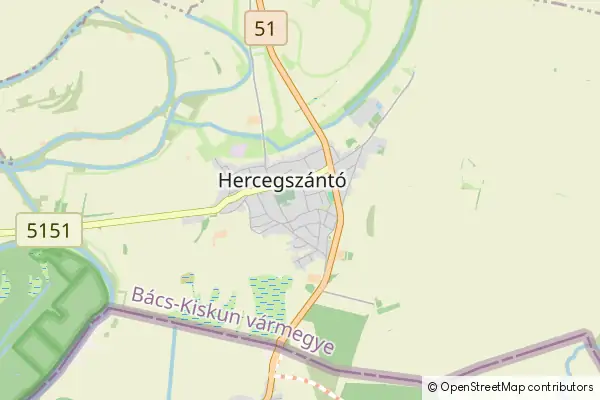 Mapa Hercegszántó