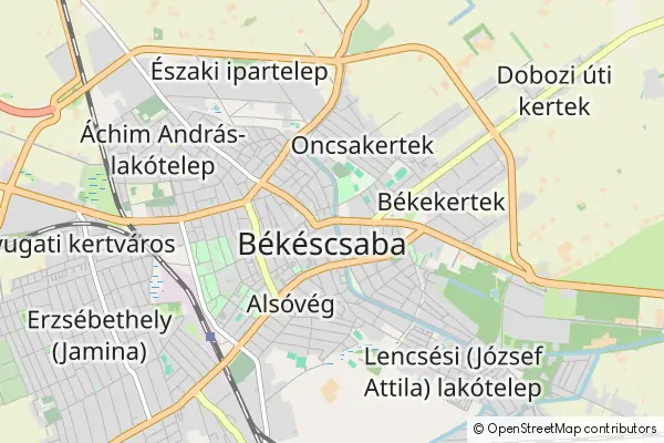 Mapa Békéscsaba