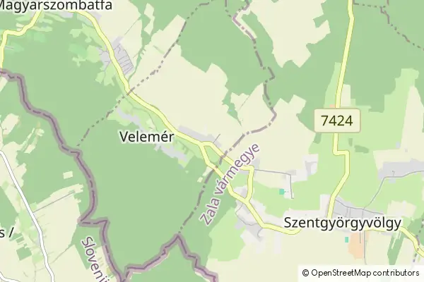 Mapa Velemér