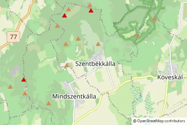 Mapa Szentbékkálla