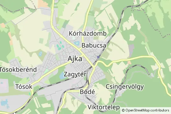 Mapa Ajka