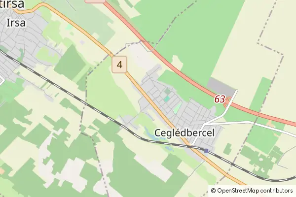 Mapa Ceglédbercel