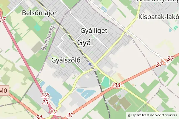 Mapa Gyál