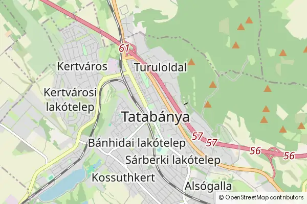 Mapa Tatabánya