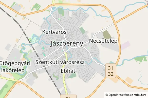 Mapa Jászberény