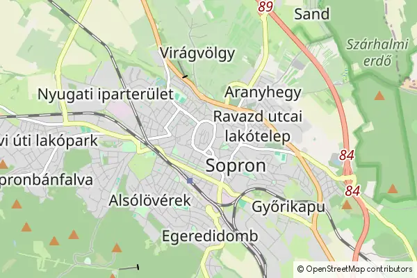 Mapa Sopron